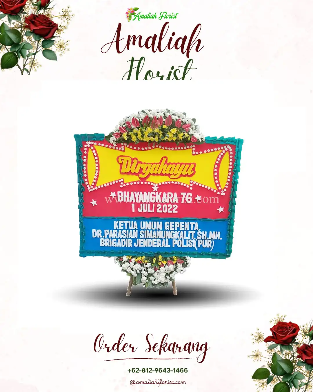 Papan Bunga HUT Ulang Tahun Slambur